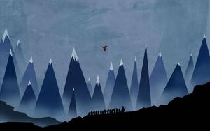Gandalf the Grey looks into the distance in Middle Earth lord of the rings wallpaper