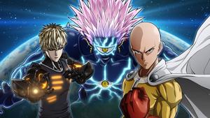 Genos Saitama And Boros One Punch Man Mobile Game Wallpaper