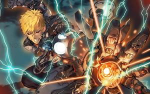 Genos Unleashing His Full Potential one punch man wallpaper