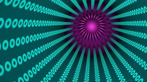 Get lost in an endless 3D green tunnel. Wallpaper
