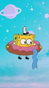 Get your favorite Spongebob character in a super cute aesthetic style! aesthetic wallpaper