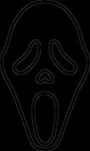 Ghostface Mask Outline scream wallpaper
