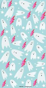 ghosts and stars on a blue background cute ghost wallpaper