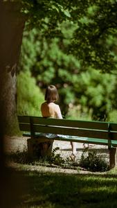 Girl Alone At A Park alone girl wallpaper