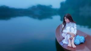 Girl Alone Lake alone girl wallpaper