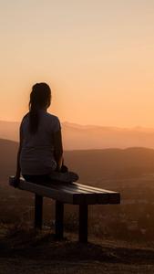 Girl Alone On Bench alone girl wallpaper