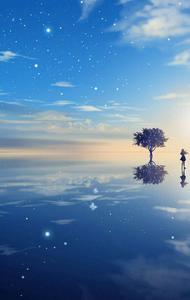 Girl And Tree Reflection Phone phone wallpaper