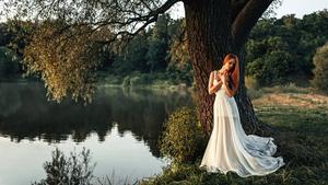 Girl Bride Alone alone girl wallpaper
