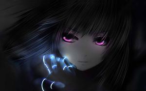 Girl Face At Dark Anime dark anime wallpaper