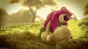 Girl Lifting Lotso lotso wallpaper