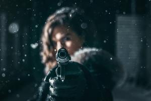Girl Pointing Gun gun wallpaper
