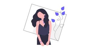 Girl Vector Art PFP Aesthetic Background pfp aesthetic wallpaper