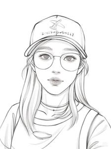 Girl With Cap Unique Cool PFP Sketch unique cool pfp wallpaper