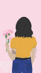 Girl With Flower Instagram Profile instagram profile wallpaper