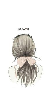Girl With Ribbon Aesthetic Drawing aesthetic drawings wallpaper