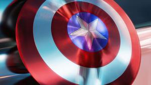 Glossy Captain America Shield Landscape Background captain america wallpaper
