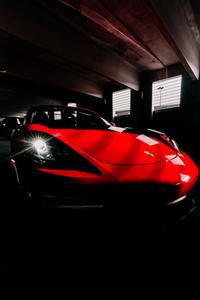 Glossy Red Porsche 718 Car car wallpaper