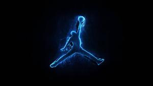 Glowing Air Jordan Logo air jordan wallpaper