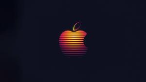Glowing Apple Logo apple logo wallpaper