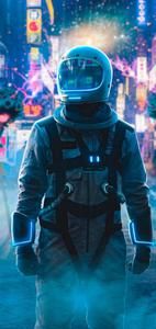 Glowing Astronaut iPhone 11 iphone 11 wallpaper