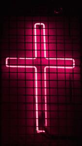 Glowing Neon Cross Christian Iphone christian iphone wallpaper