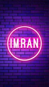 Glowing Neon Imran Name name wallpaper