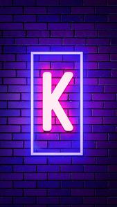 Glowing Neon Letter K Name name wallpaper