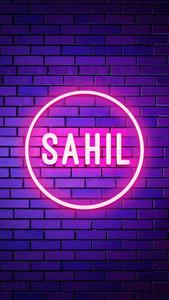 Glowing Neon Sahil Name name wallpaper