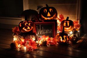 Glowing Wooden Halloween Pictures halloween wallpaper