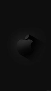 Go dark with the sleek Apple logo  Wallpaper