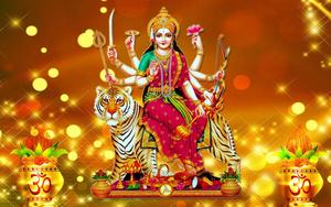 Goddess Maa Sherawali Artistic Background maa sherawali wallpaper