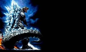 Godzilla Awakens in a Frosty Ice Blue godzilla wallpaper