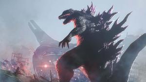 Godzilla Standing Above City Ruins Picture godzilla wallpaper