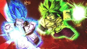 Gogeta and Broly in Roblox roblox wallpaper