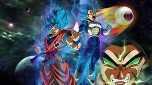 Goku and Vegeta team up to take on a powerful foe in Dragon Ball Super. dragon ball super wallpaper