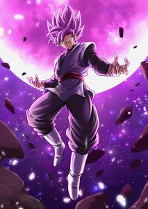 Goku Black charging into battle in Super Saiyan Rosé form goku black wallpaper