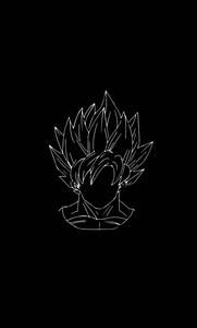 Goku Stencil Illustration 8K Phone 8k phone wallpaper