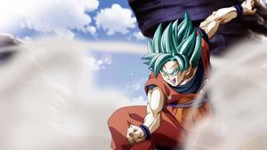 Goku Transforms into Super Saiyan Blue Evolution dragon ball super wallpaper