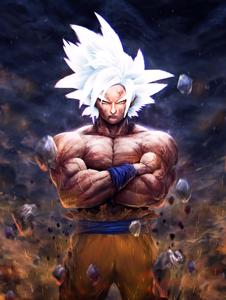 Goku unlocks his Ultra Instinct goku ultra instinct wallpaper