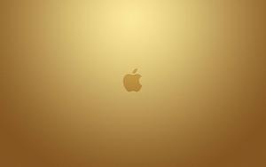 Gold Apple Logo Wallpaper