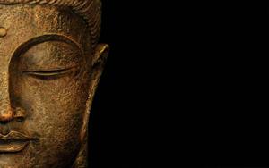 Gold Buddha In Black buddha wallpaper