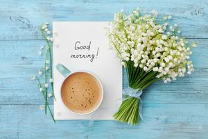 Good Morning Coffee And Lily good morning wallpaper