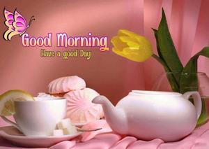 Good Morning Pink Tea Party Picture good morning wallpaper
