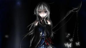 Gothic Lolita Anime Girl with Fabulous Hair anime girl wallpaper