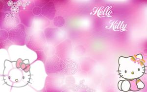 Gradient Pink And White Hello Kitty Background Wallpaper