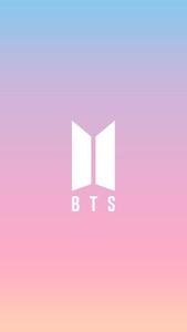 Gradient Pink BTS Logo bts logo wallpaper