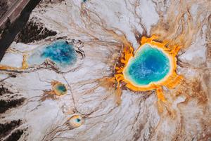 Grand Prismatic Spring - Yellowstone National Park, Wyoming, United States spring wallpaper
