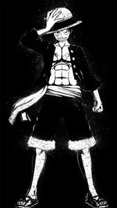 Grayscale One Piece Luffy Phone luffy phone wallpaper