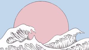 Great Wave Pastel Aesthetic pastel aesthetic wallpaper