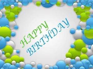 Green Blue Happy Birthday Picture happy birthday wallpaper